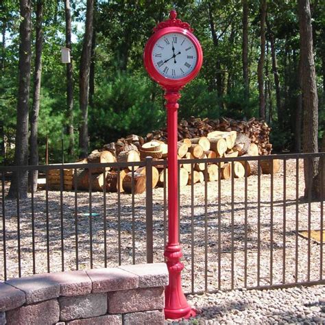 free standing outdoor clock.